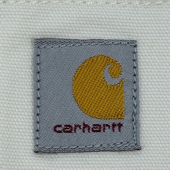 Carhartt Relaxed Fit Bomber Jacket Women's L Cream Full Zip Rugged Flex - Picture 2 of 11